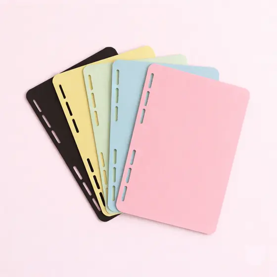 Kit 4 Divisórias A5 Coloridas Fichário Caderno Argolado 4/6 Furos Universal - Papel Color Plus 180g