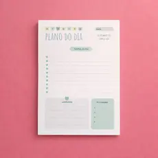 Planner Agenda Refil Checklist Diário A5 - Plano do dia 30 Folhas - Fichário Argolado Caderno de Disco