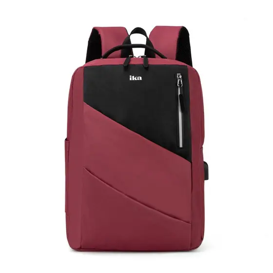 Mochila executiva para Notebook Resistente com USB Elegance Vermelha - IKA