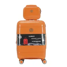 Kit mala de viagem grande 32kg rodas duplas com frasqueira bagagem de mão Pp sammy