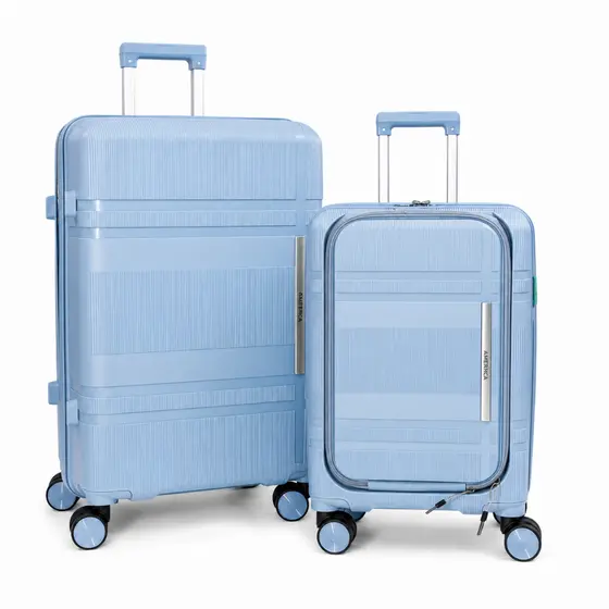 Kit malas de viagem Média e pequena em Pp Rodas duplas atlas