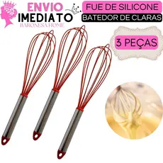 Fuê Batedor Silicone Manual Para Bolos e Receitas Confeitaria Para Massas Batedor de Ovos Claras em Neve Fouet