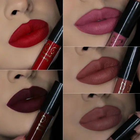 Batom Liquido Matte Hannah Beauty Todas as Cores Alta Pigmentacao Nao Transfere Longa Duracao Vegano