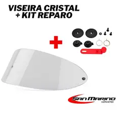 VISEIRA CRISTAL + KIT REPARAO COMPLETO CAPACETE TAURUS SAN MARINO