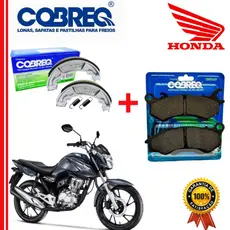 Pastilha de Freio + Patins de Freio Titan Fan Start 160 Original Cobreq  2018 até 2024