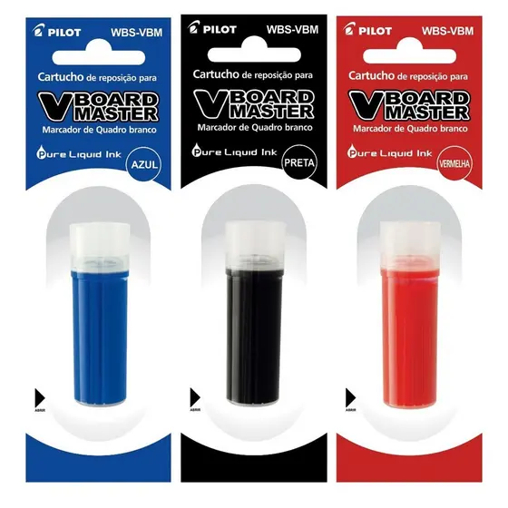 Kit 3 Refil Tinta Marcador Caneta De Quadro Branco Pilot