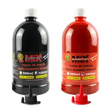 Kit 2 Tintas Para Pincel Quadro Branco Board Master WBMA VBM Carinon Mix Rende Até 200 Recargas Não Mancha o Quadro 1L