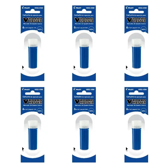 Kit 6 Refil Tinta Marcador Caneta De Quadro Branco Pilot