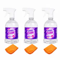 Kit 3 Limpador Quadro Branco Carinon Clean 1L Cada + 3 Flanelas