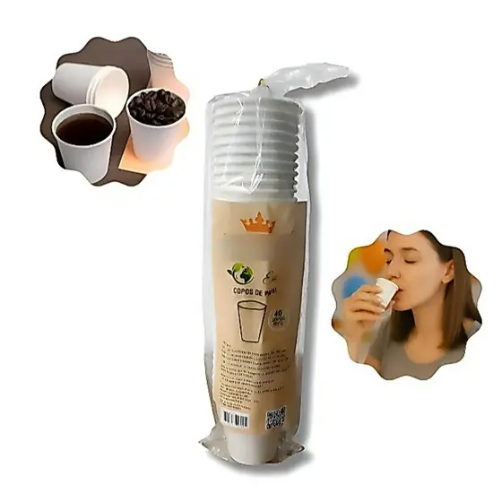 Copo Papel 60ml Biodegradável Café Bebidas Sucos c/ 40und