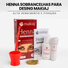 Henna Sobrancelhas Para Desing  Makiaj  Cor Duradoura