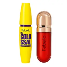 Kit Febella Gloss + Rímel The Colossal Febella Volume e Alongamento