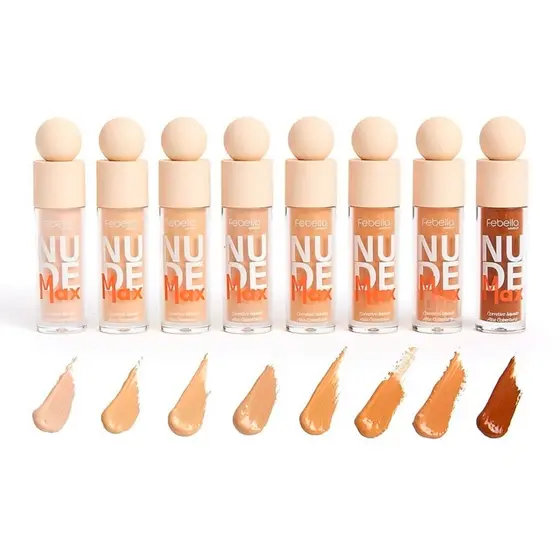 Corretivo Líquido Alta Cobertura Febella Makeup Nude Max