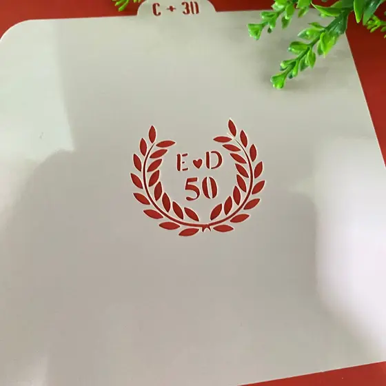 Stencil Personalizado - Para confeitaria e artessanato