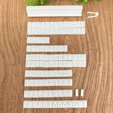 Kit Carimbo Alfabeto - Máquina de Escrever (para doces, cerâmica, biscuit e muito mais)