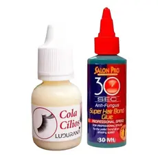 Kit Com Salon Pro 30sec e Cola De Cílios Postiços Ludurana