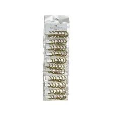 12 Pacote - Brincos Argola Fina Dourada 3 Pares em - AÇO INOX