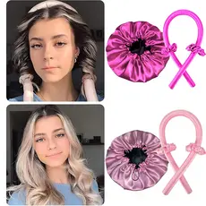Kit Modelador de Cachos + Touca de Cetim Dupla Face com Regulador | Antifrizz para Todos os Tipos de Cabelo