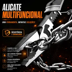 Alicate Universal Titanium Multifuncional Descascador Crimpador Corte Fio Eletricista