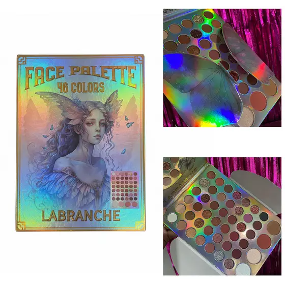 Paleta de Maquiagem LABRANCHE Face Palette 46 Colors – Sombras, Blush, Iluminador e Contorno com Espelho