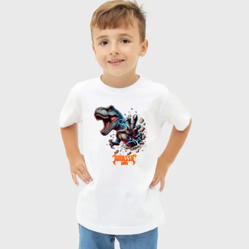 Camiseta Infantil Dinossauro Jussasic Park Camisa Infantil Dinossauro Blusa Infantil Dinossauro