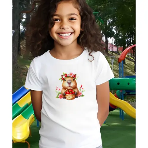 BLUSINHA INFANTIL 100%ALGODÃO CAPIVARA VARIOS MODELOS MODA INFANTIL CAMISETA BLUSA BASICA PERSONAGEM