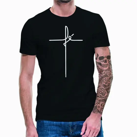 Camiseta Cristã Camisa Palavra Fé Evangélica Cristão Religiosa Deus Biblia