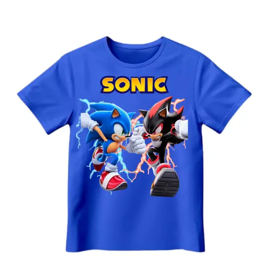 Camiseta Camisa blusa  Infantil Sonic Shadow Corredores algodão100%