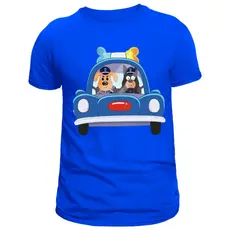 Camiseta Camisa Infantil Detetive Labrador Desenho CAMISETA AZUL Unissex 100% Algodão