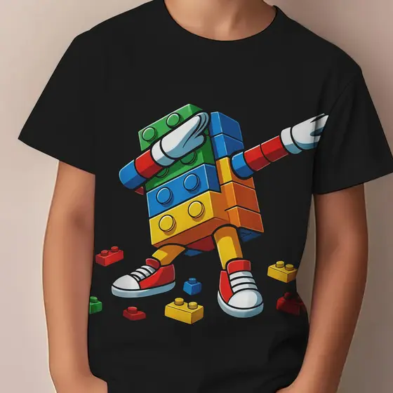 Camiseta camisa blusa Infantil Estampada Lego Algodão100%
