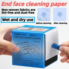 Papel De Limpeza Facial Com Extremidade De Fibra AUA-Y1 , Livre De Poeira , Óptica , Ferramentas De Limpo FTTH