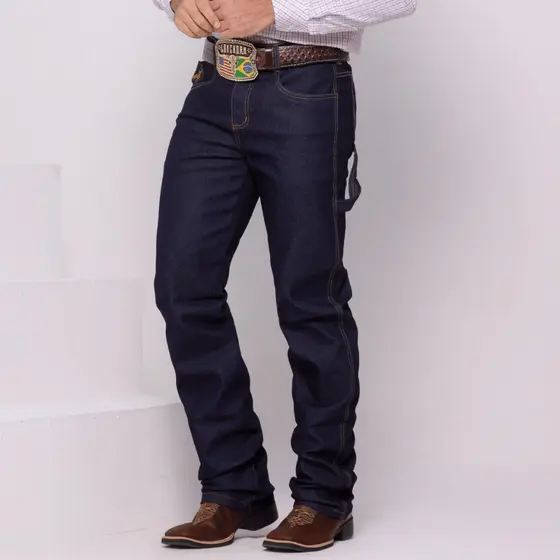 Calça Jeans Masculina Country Carpinteira Premium Rodeio Com Elastano Calça Country Jeans Masculina