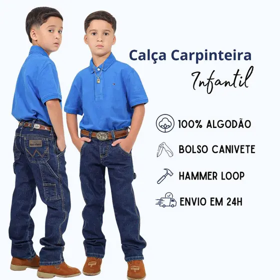 Calça Infantil Carpinteira Cowboy Country Masculina