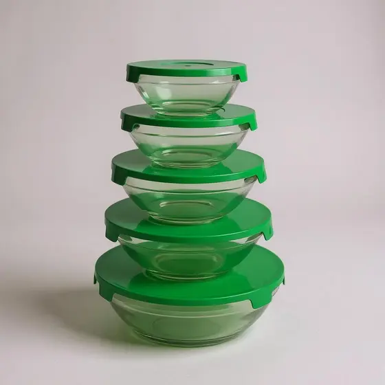 Conjunto de tigelas Bowls de Vidro Resistente para armazenar - 5 PEÇAS