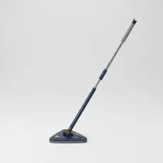 Esfregão Triangular Azul com Cabo Extensível 130cm Rotação 360° AliDoLado