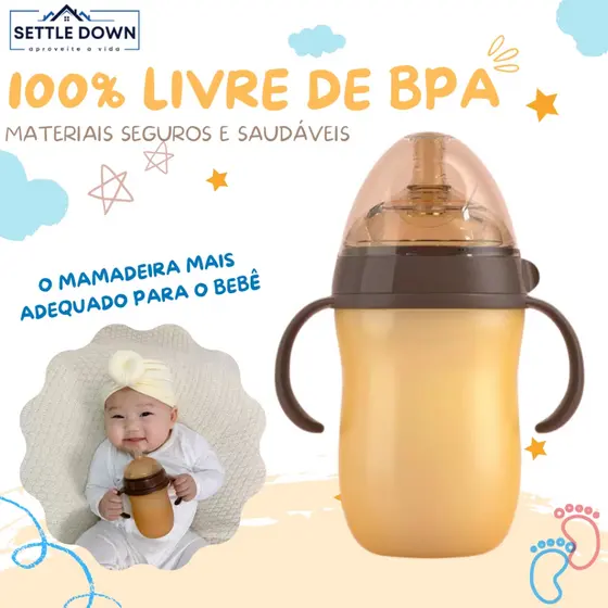 150ml/240 Ml Copo Mamadeira Infantil Anti Vazamento Com Alça