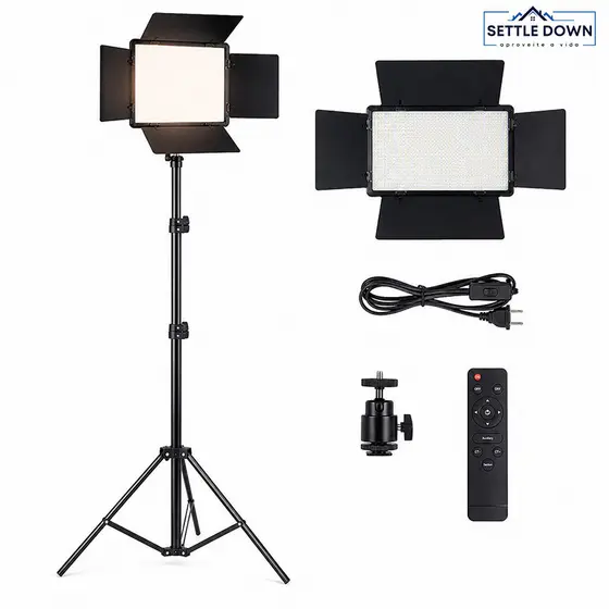 Luz Portátil LED Painel Bicolor Estúdio LED Para Fotografia Vídeo Com Tripé 2.1 Metros Fotografia e Estúdio RL900