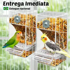 Comedouro para Pássaros Prático - Antidesperdício e Fácil Limpeza para Aves Ornamentais
