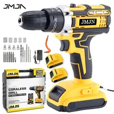 JMJN Parafusadeira Furadeira De Impacto Sem Fio 48V 1/2 Baterias Com Maleta e Acessórios Completo