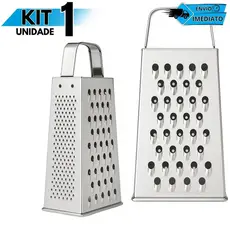 Ralador Inox 4 Faces Multiuso Utensílio de Cozinha para Queijo e Legumes