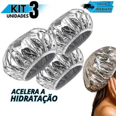 Touca Térmica Metalizada Alumínio Hidratação Capilar Tratamento Intensivo Cabelo