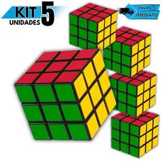 Kit 5 Cubos Mágicos 5x5 Quebra Cabeça Educativo Antiestresse Raciocínio Lógico