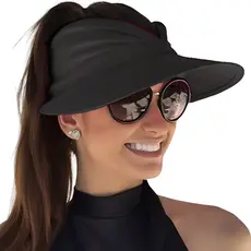 Viseira de Praia Turbante Elegante Proteção Solar UV Esporte Clube Piscina Chapeu de Praia Feminino
