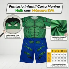 Fantasia Infantil De Super Herói Musculoso Com Máscara