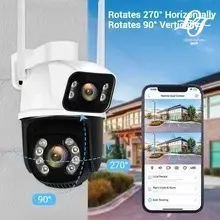 Câmera Externa Ip a Prova D'água 4mp wifi ptz com Infravermelho lente dupla Bivolt 110/220 Alarme Wifi Hd A28 KICOOL