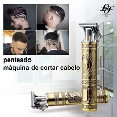 Conjunto profissional de 7 peças de cortador de cabelo elétrico, elegante kit de aparador de cabelo e barba masculino