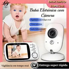 Baba Eletrônica Com Monitor Visão Noturna, Câmera c/ Audio Sensor de Temperatura VB603
