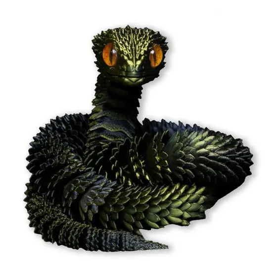 Brinquedo Articulado Cobra  3D Realista – Flexível para Presente e Decoração Criativa
