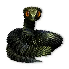 Brinquedo Articulado Cobra  3D Realista – Flexível para Presente e Decoração Criativa