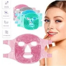 Máscara Facial Térmica Quente Fria Relaxante Em Veludo E Gel,compressa fria reutilizável